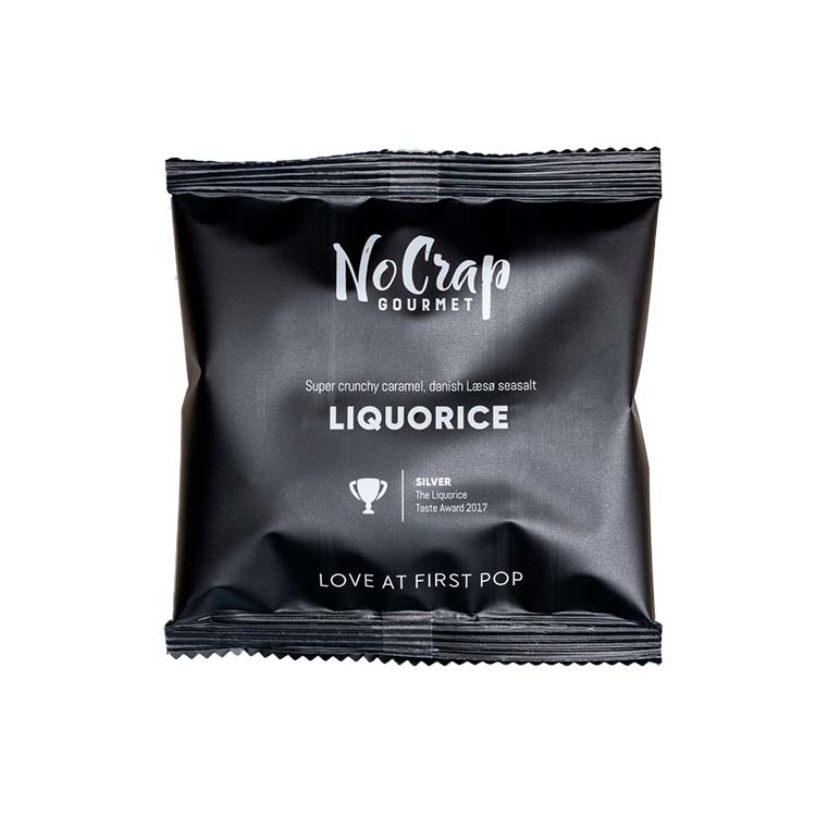No Crap lakrids popcorn i flowpack