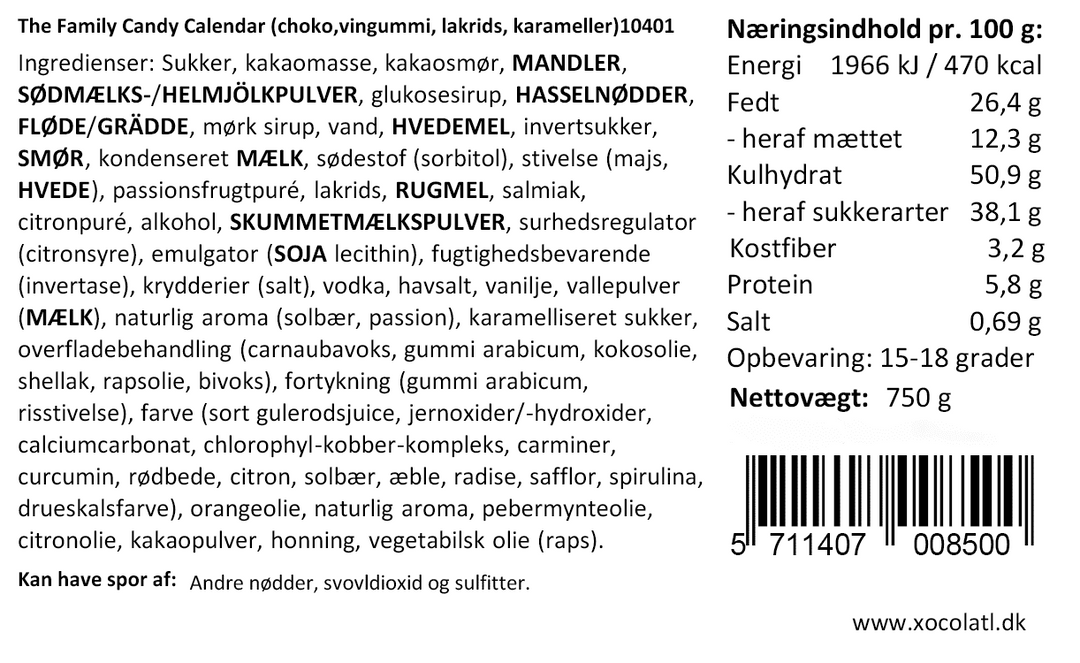 Xocolatl familiejulekalender med søde sager – visning 4