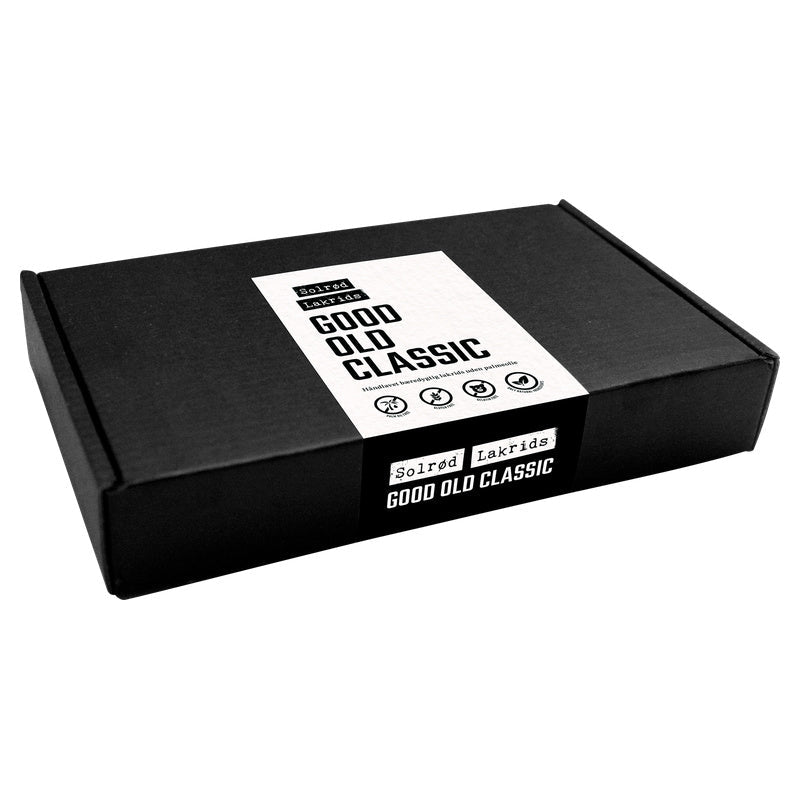 160 g Good Old Classic fra Solrød Lakrids på hvid baggrund