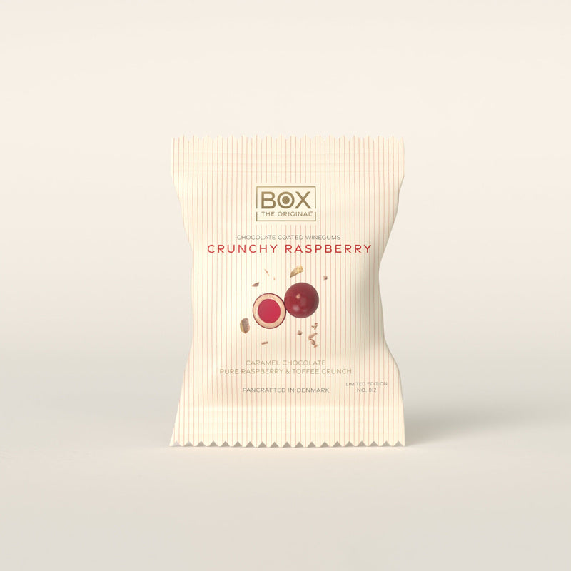 Hindbærvingummi med hvid chokolade, 2 stk. - Box The Original