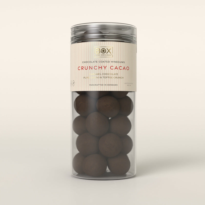 Mango-vingummi med karamelchokolade og kakao 250 g fra Box The Original