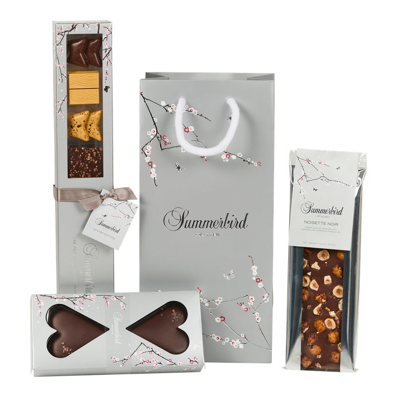 Julegavepose med chokolade - Summerbird