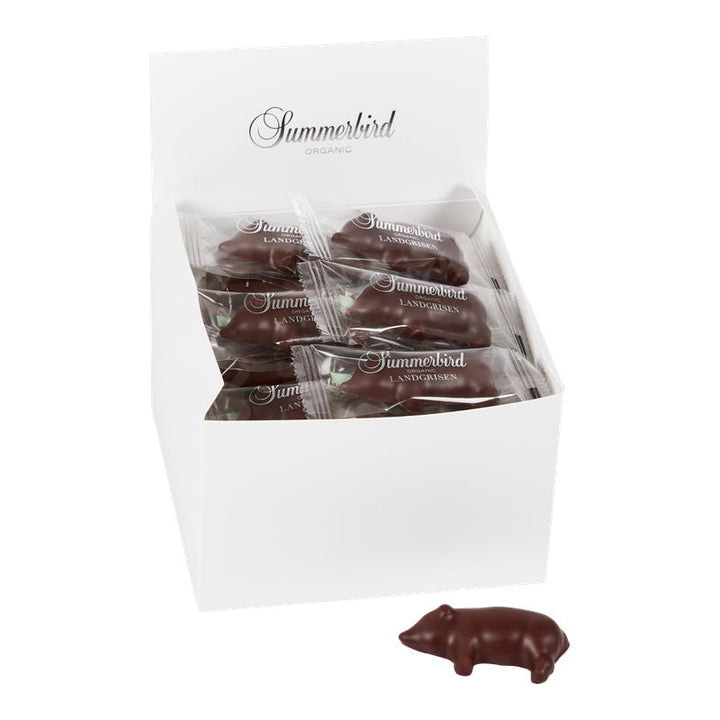 Marcipangris med mørk chokolade - Summerbird