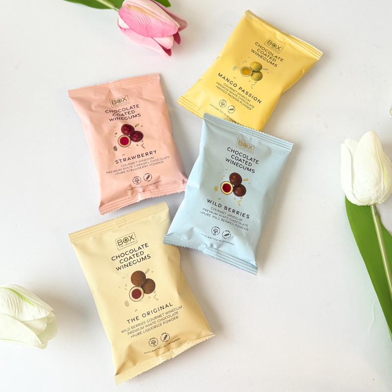 Box The Original vingummi med hvid chokolade