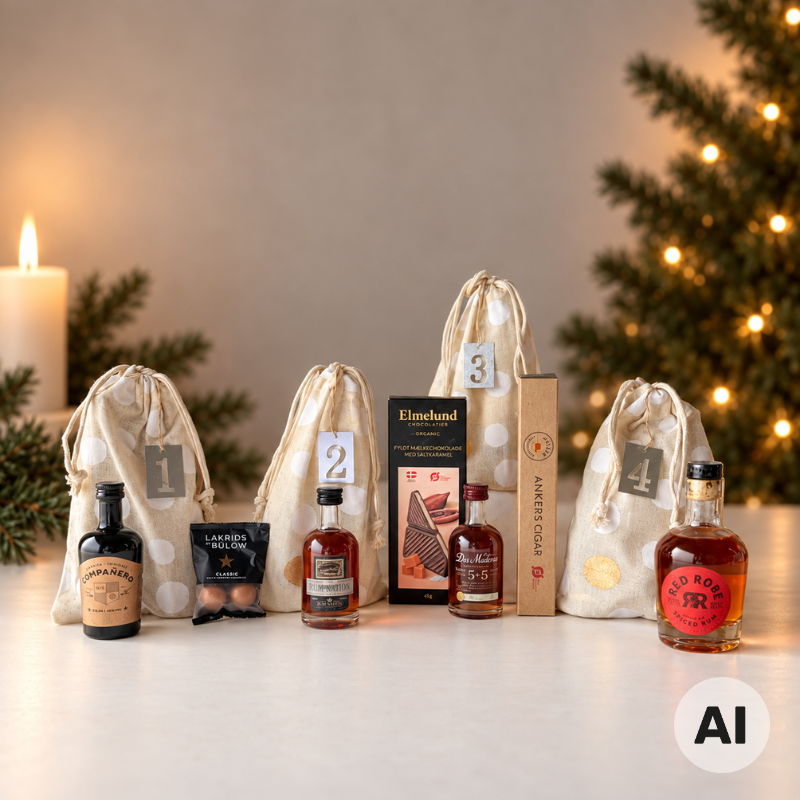 Adventskalender med rom, sukkerrørsspiritus og sødt