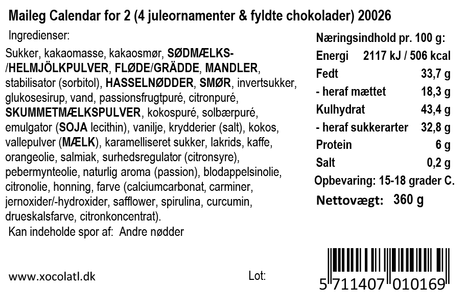 Xocolatl x Maileg julekalender 2026