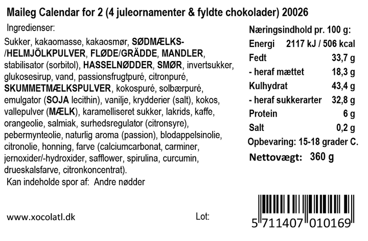 Xocolatl x Maileg julekalender 2026