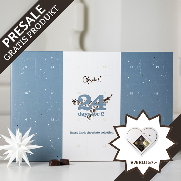 Xocolatl Finest Dark Selection julekalender til 2 personer – presale 2026