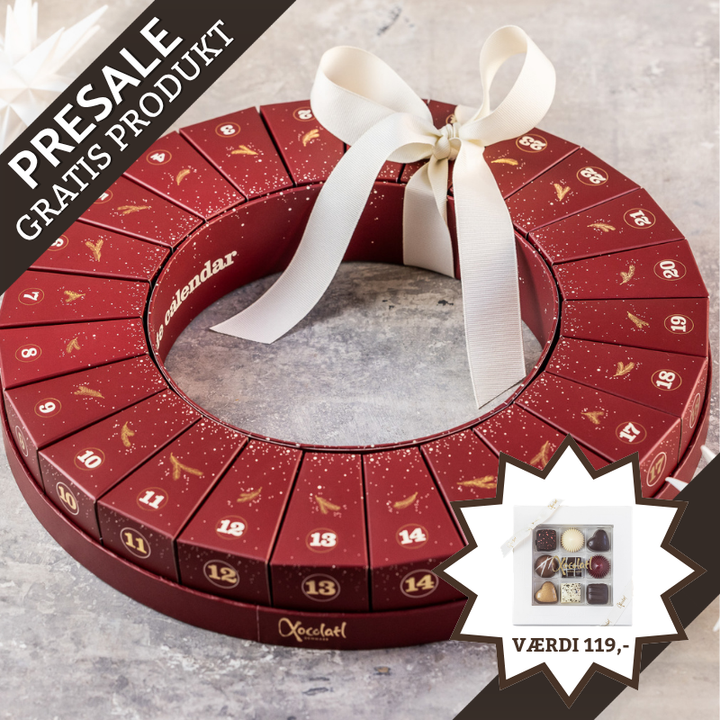Xocolatl julekrans med chokolade 2026 – presale 2026