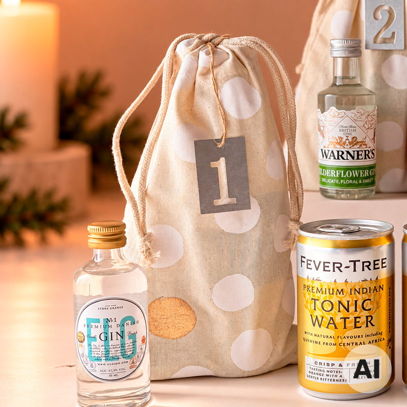 Adventskalender med gin og tonic