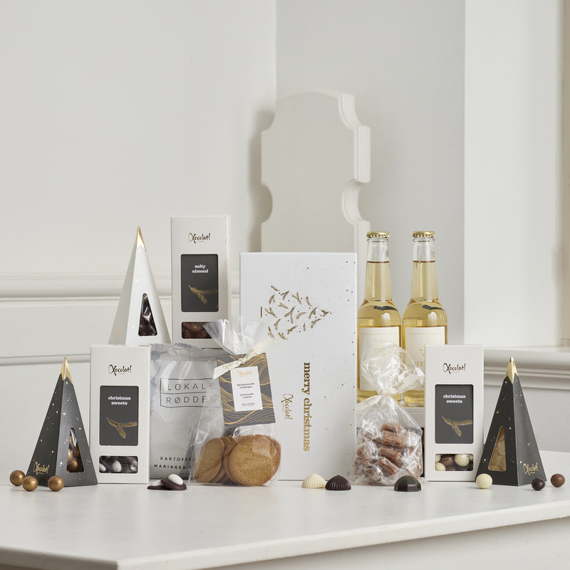 Chokoladegave med chokolade og salte snacks – Xocolatl Winternight