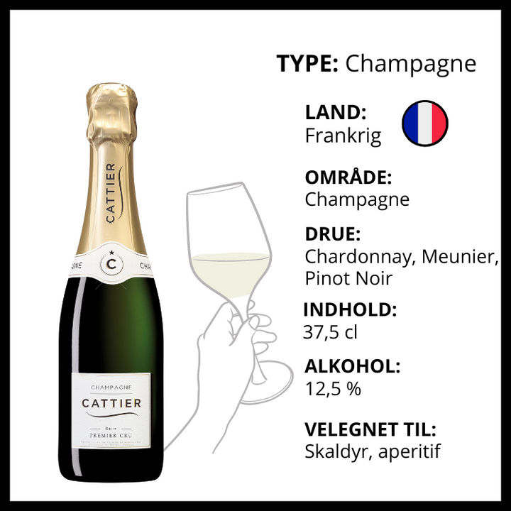 Champagne Cattier Premier Cru Brut – 37,5 cl – produktvisning 2