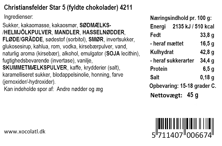 Xocolatl chokolade med karamel