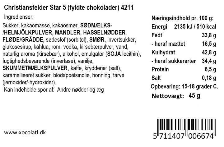 Xocolatl chokolade med karamel