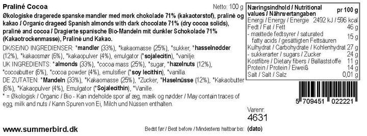 Summerbird chokolade med mørk chokolade