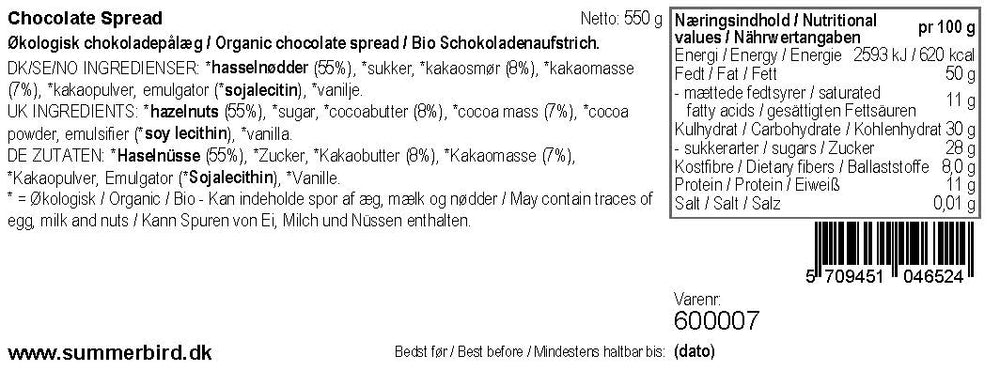 Summerbird chokolade med mørk chokolade