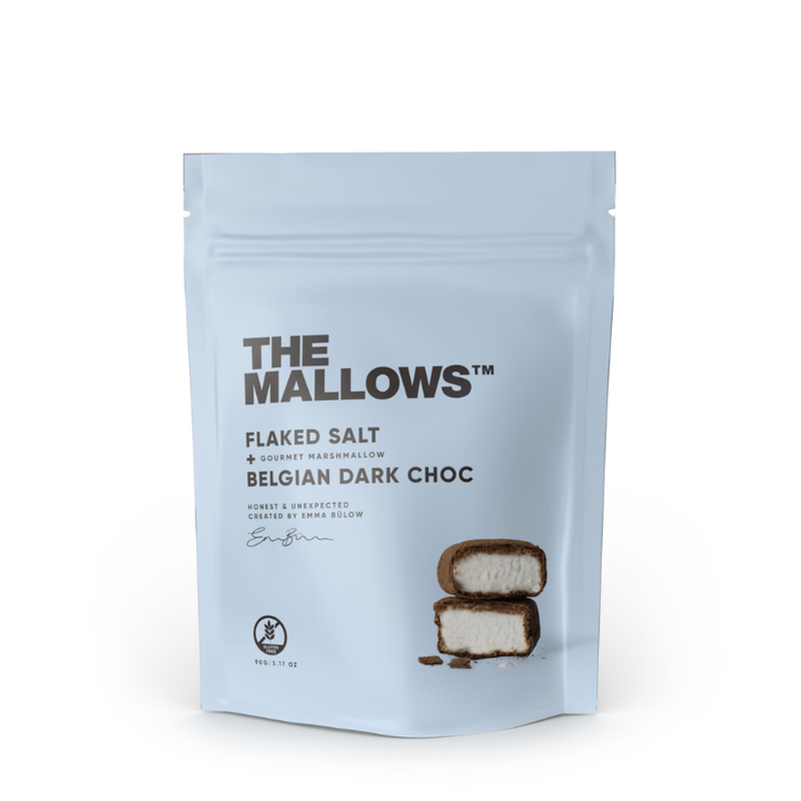 The Mallows Flaked Salt - Skumfiduser med mørk chokolade &amp; Salt 90 g Glutenfri fra The Mallows