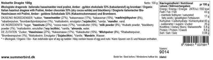 Summerbird chokolade med hasselnødder