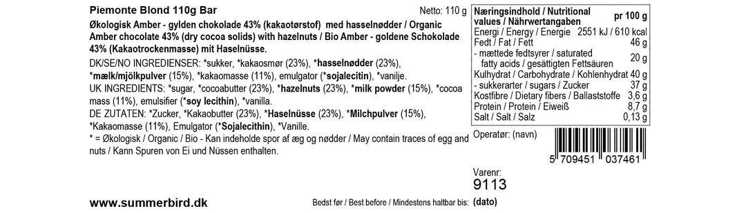 Summerbird chokolade med karamel