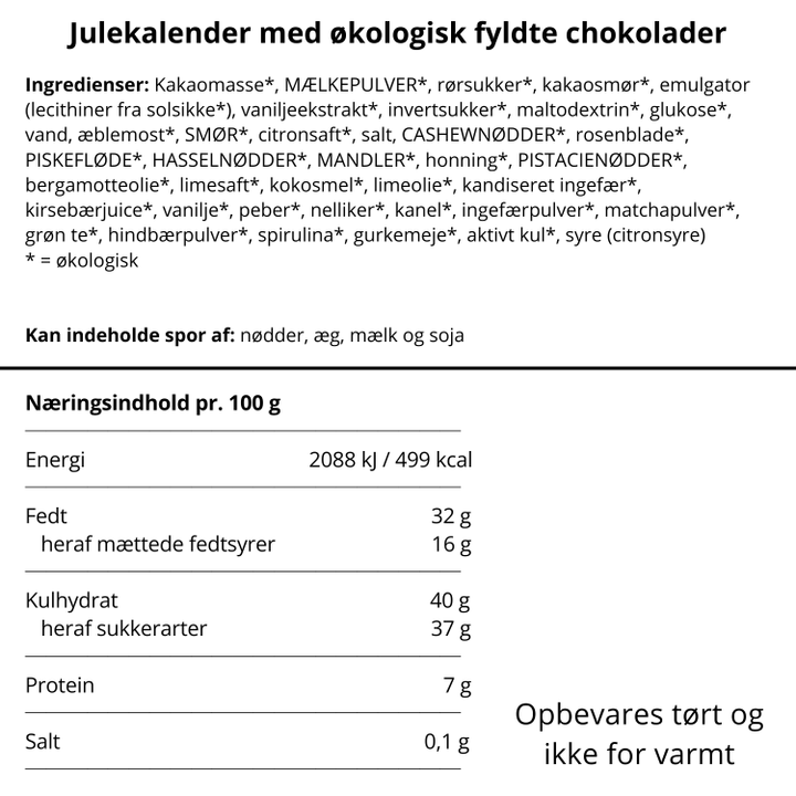 Anker Chokolade julekalender med fyldte chokolader – visning 2
