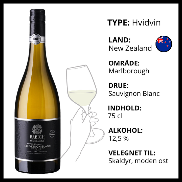 Babich Black Label Sauvignon Blanc – Hvidvin – produktvisning 2