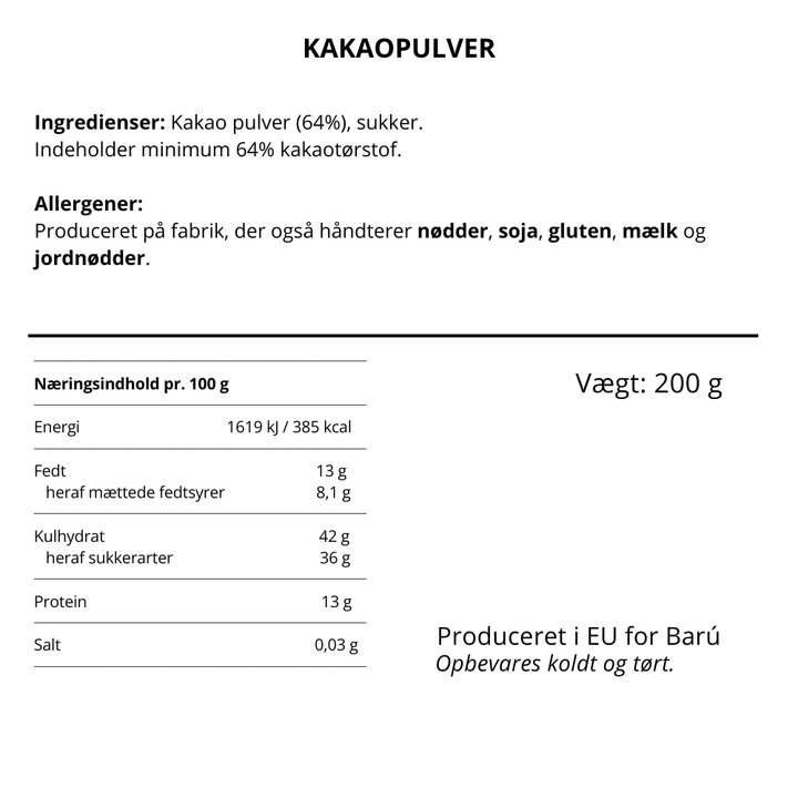 Barú chokolade