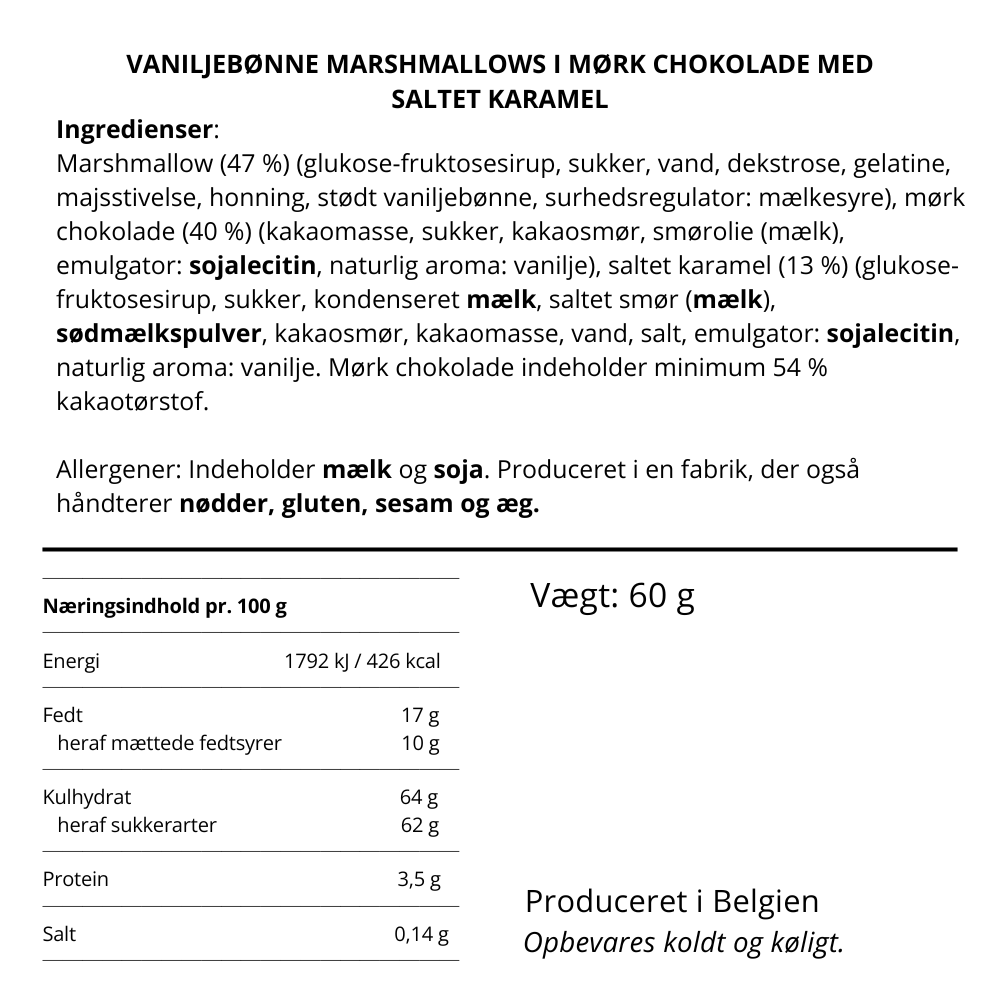 Barú skumfiduser med mørk chokolade