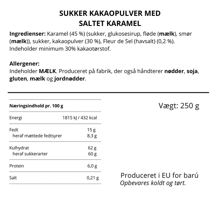Barú chokolade med saltkaramel
