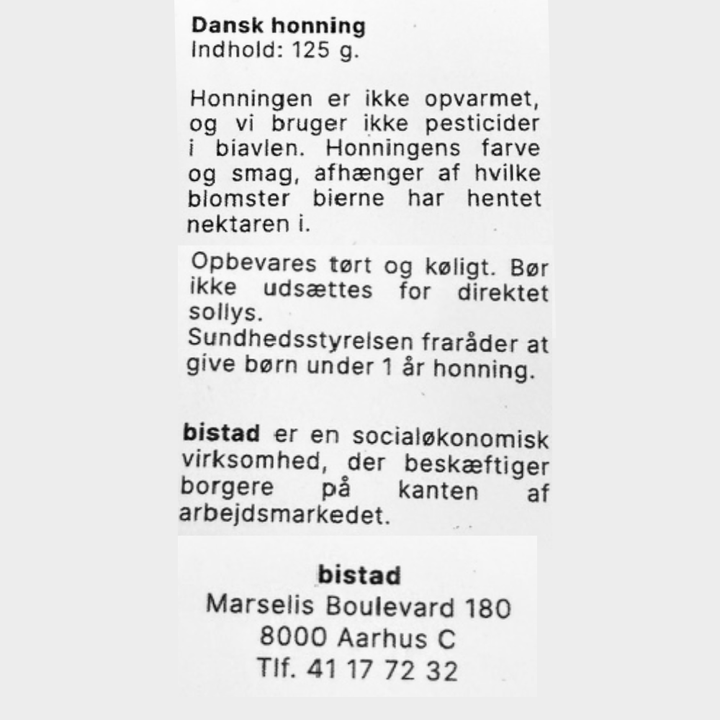 BISTAD chokolade med honning