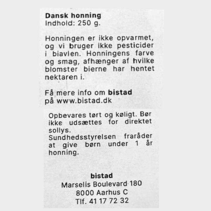 BISTAD chokolade med honning