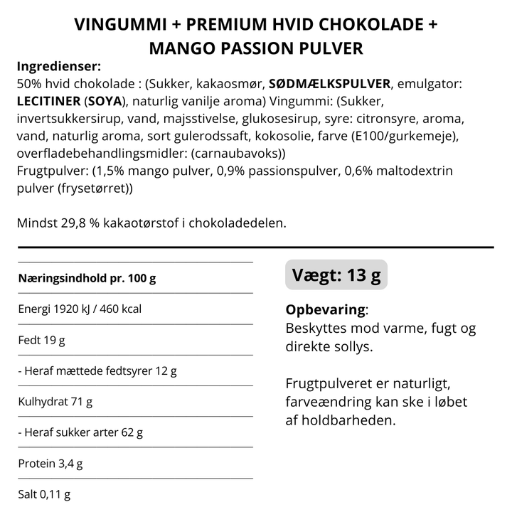 Box The Original vingummi med hvid chokolade