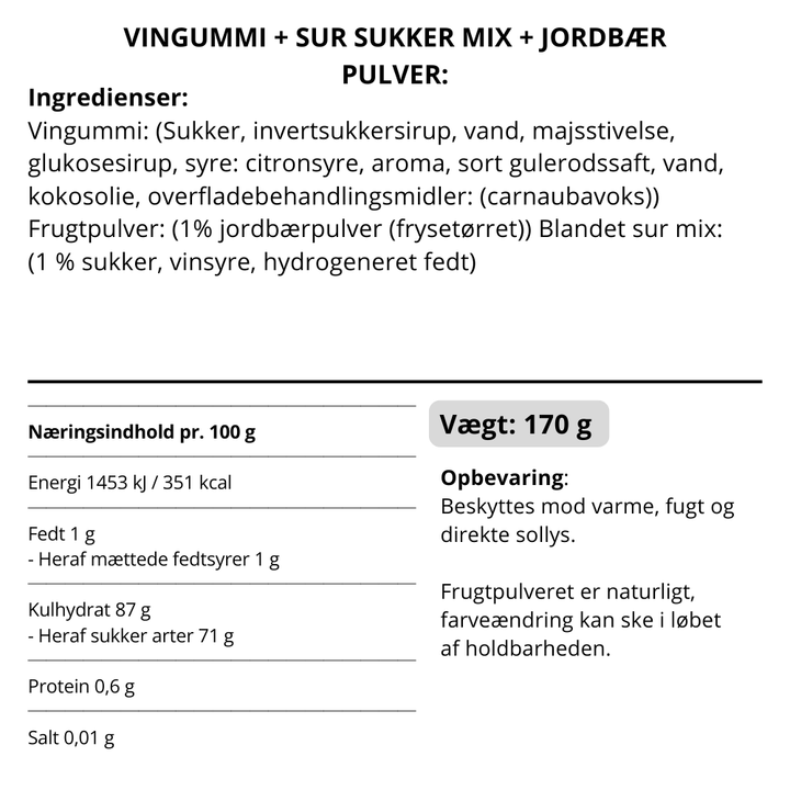 Box The Original vingummi med jordbær