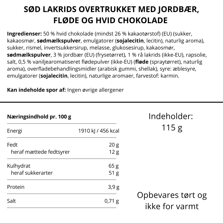 Love Strawberry &amp; Cream Small Lakrids by Bülow 115 g