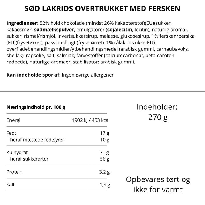 Love Peach Regular fra Lakrids by Bülow 270 g