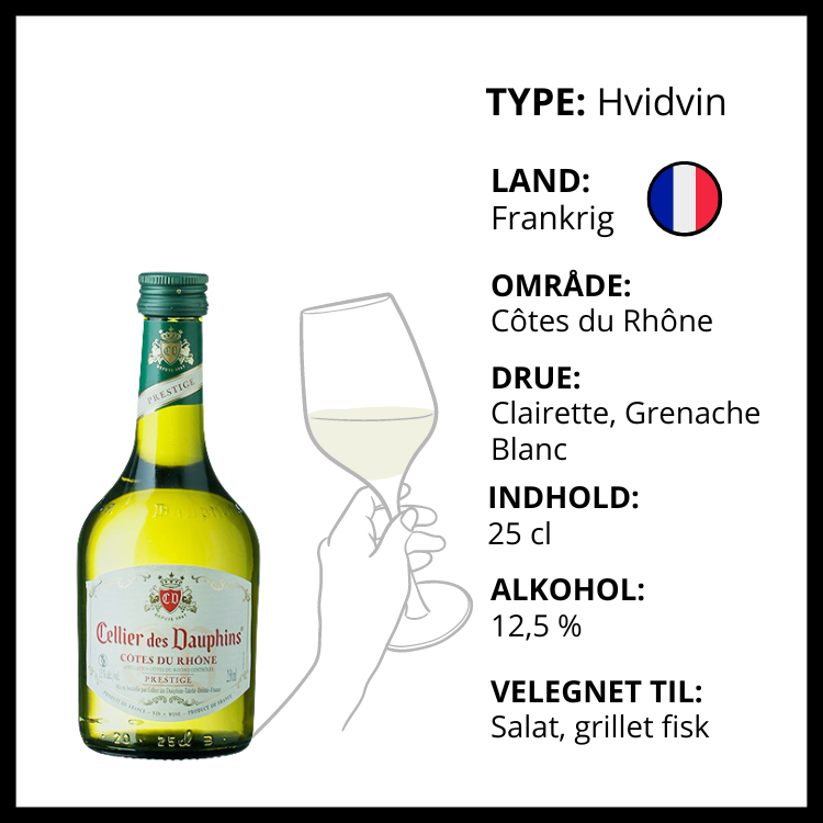 Cellier des Dauphins Prestige Hvid – 25 cl – produktvisning 2