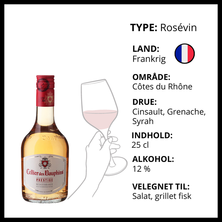 Cellier des Dauphins Prestige Rosé – 25 cl – produktvisning 2