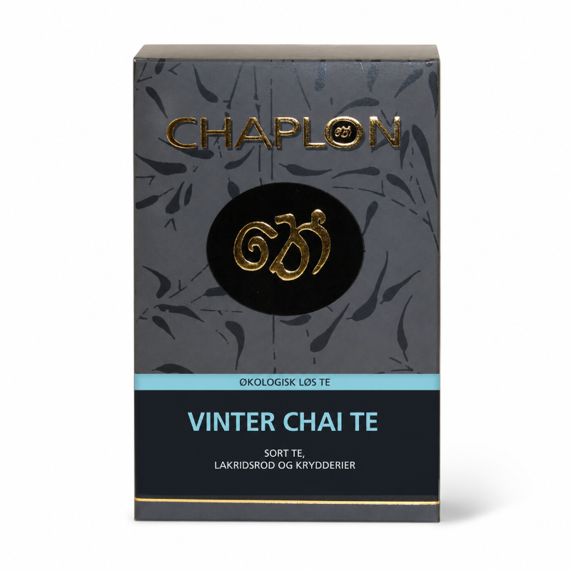 Chaplon Vinter Chai økologisk løs te med Ceylon te, krydderier, vanilje og kakao.