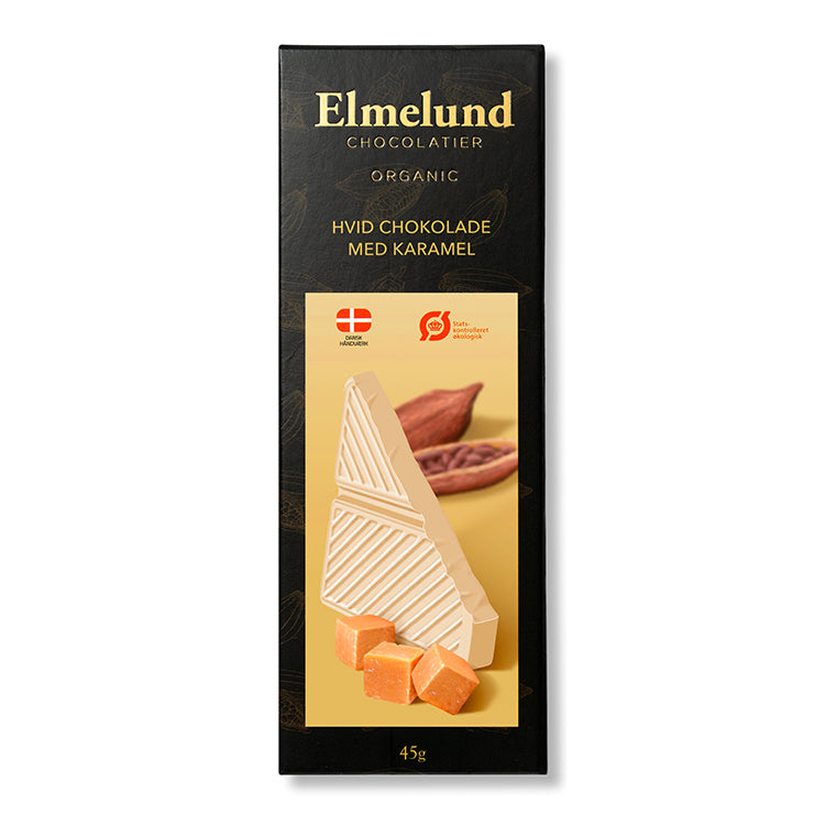 Elmelund Chocolatier karameller med hvid chokolade