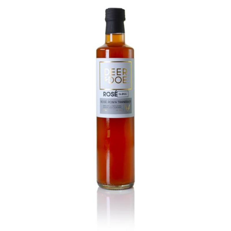 Deer &amp; Doe RoséGløgg med rom, tranebær og julekrydderier 700 ml.