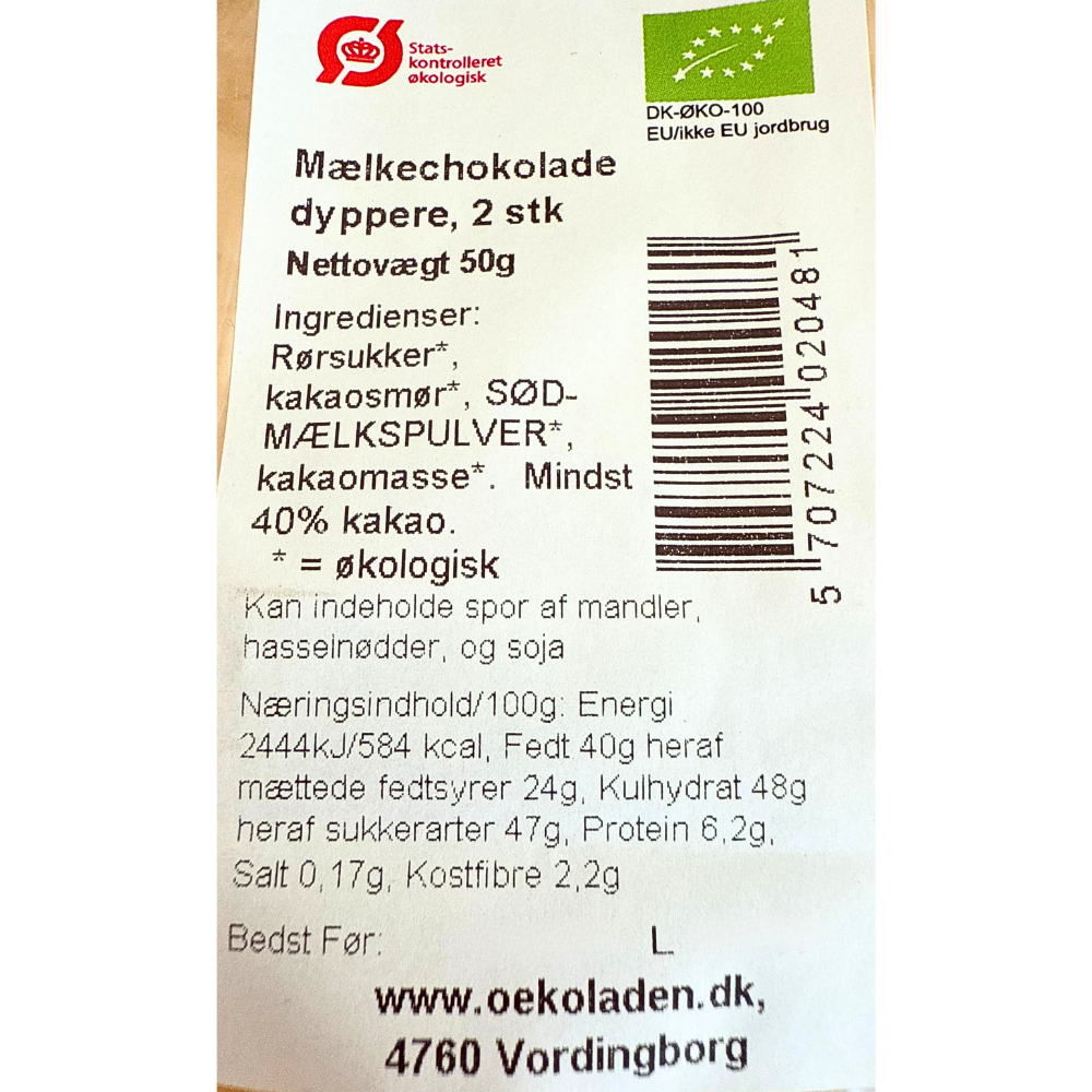Elmelund Chocolatier chokolade med mælkechokolade