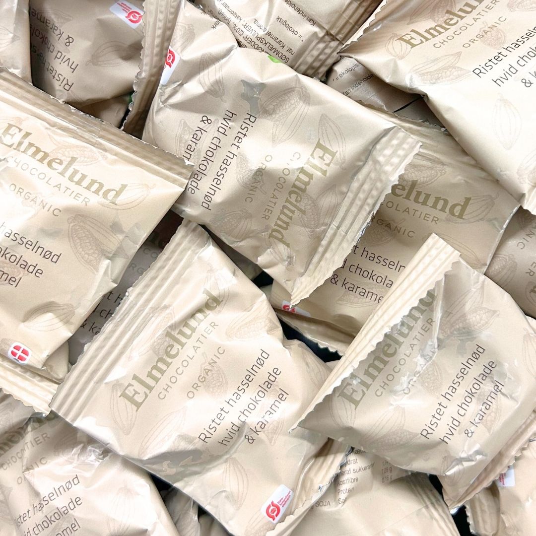 Elmelund Chocolatier karameller med hvid chokolade