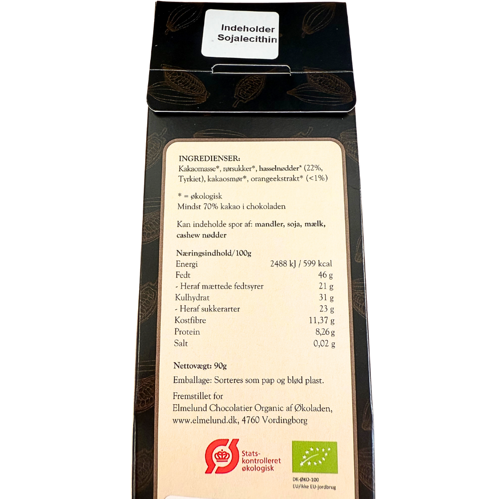 Elmelund Chocolatier chokolade med mørk chokolade