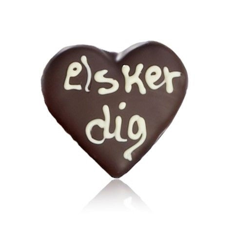 Marcipan hjerte "Elsker dig" 45 g