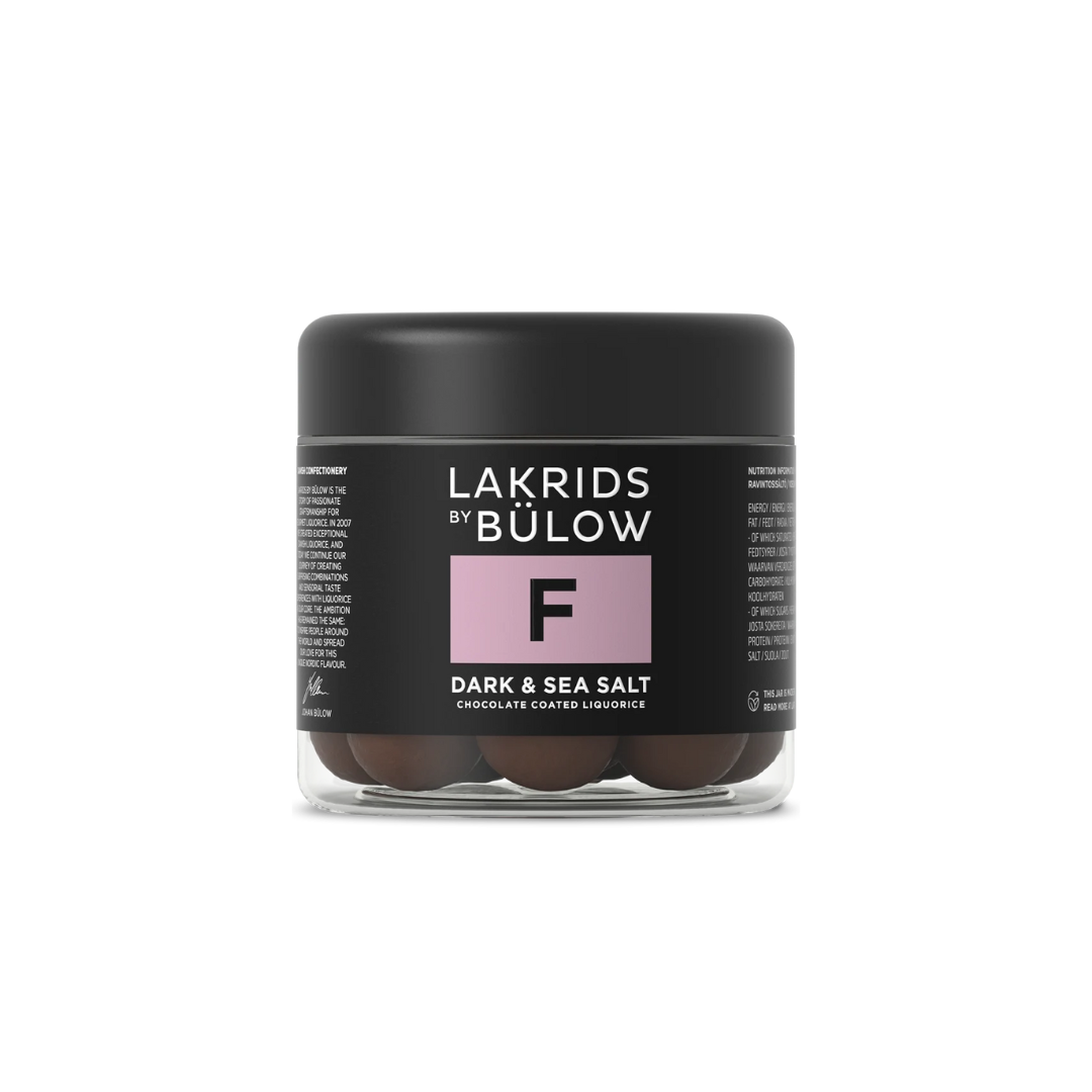 F - Dark & Sea salt Small Lakrids by Bülow 115 g fra Lakrids by Bülow