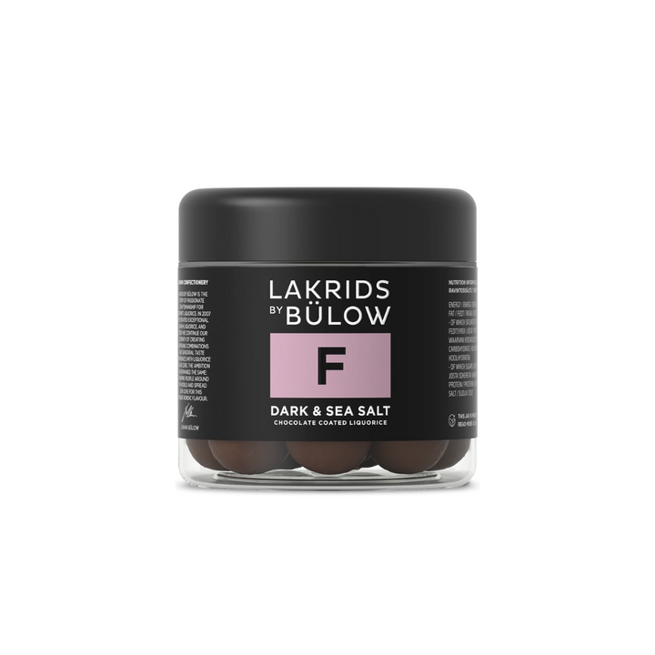 F - Dark &amp; Sea salt Small Lakrids by Bülow 115 g fra Lakrids by Bülow