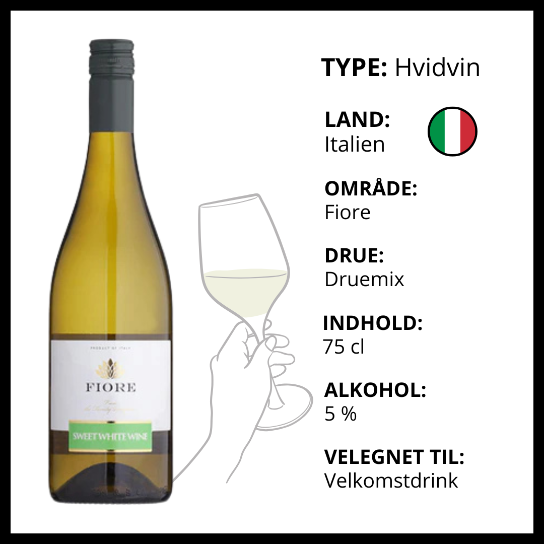 Fiore Sweet White – Mousserende vin – produktvisning 2