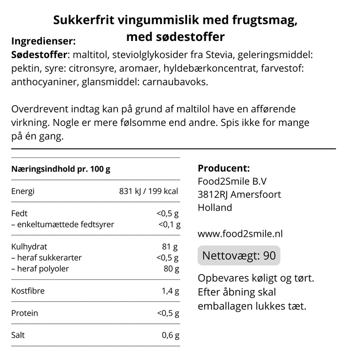 Food2Smile delikatesse med hindbær