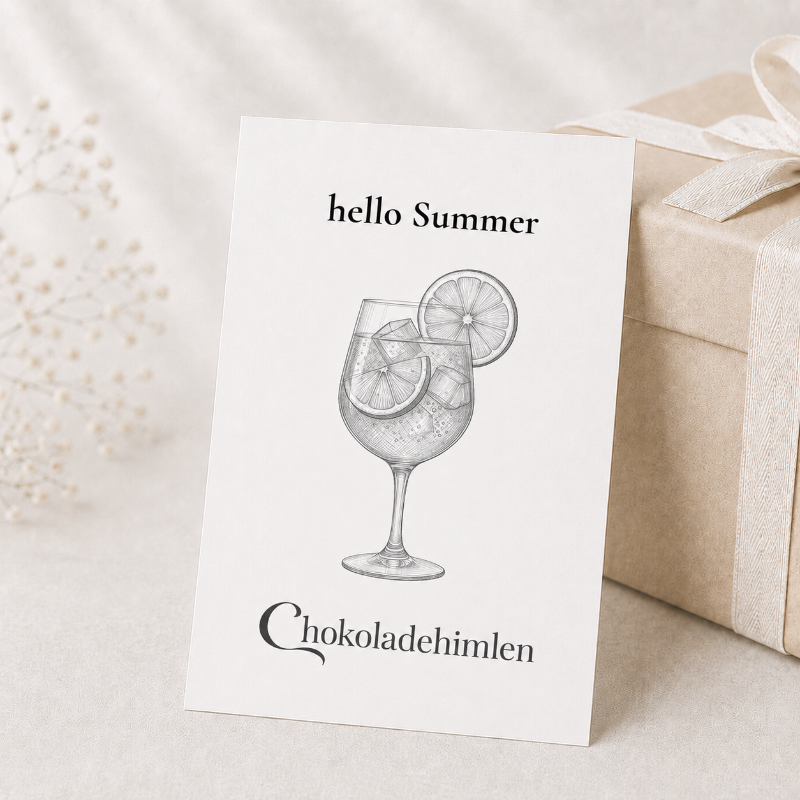 Chokoladehimlen kort - hello Summer
