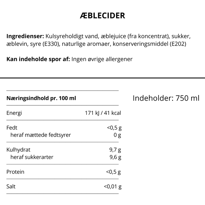 Himmelstund Æblecider 75 cl  - Alkoholfri