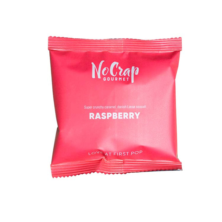 No Crap hindbær popcorn i flowpack